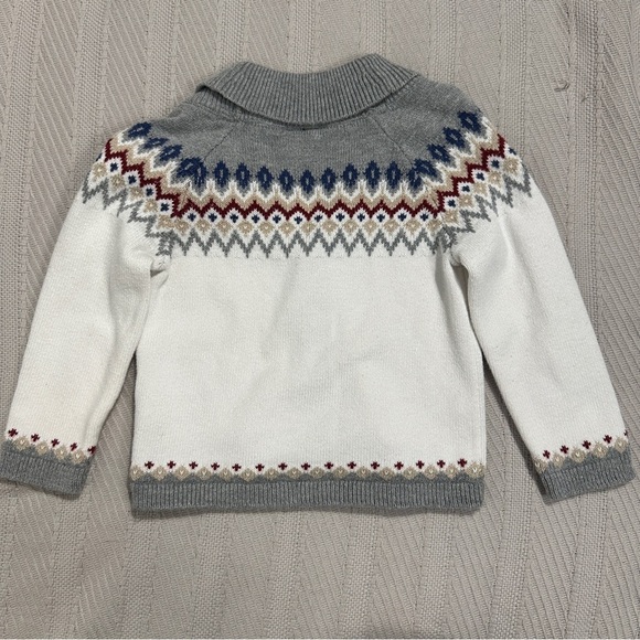Janie and Jack Fair Isle sweater, size 18-24 mo., cotton blend, buttons,‎ cozy - Picture 7 of 7